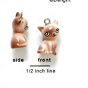 N1061+ - Siamese Cat - 3-D Hand Painted Resin Charm (6 Charms per package)