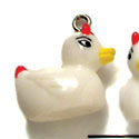 N1071+ - Evil Ducky - Glows in the Dark - 3-D Hand Painted Resin Charm (6 Charms per package)