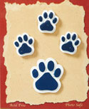 Blue paws team spirit scrapbook embellishments