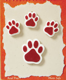 Maroon paws scrapbook embellishments