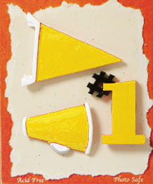 yellow spirit scrapbook embellishments