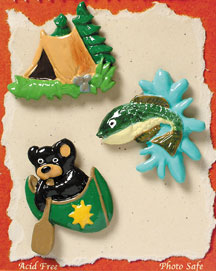 fishing camping scrapbook embellishments