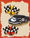 race car scrapbook embellishments
