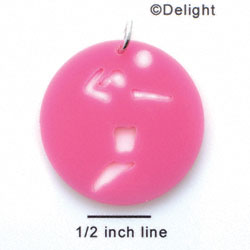 A1125 tlf - Large Pink Volleyball Player - Acrylic Pendant (6 per package)
