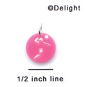 A1122 tlf - Small Pink Volleyball Player - Acrylic Charm (6 per package)