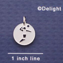 A1123 tlf - Small Pearl Volleyball Player - Acrylic Charm (6 per package)
