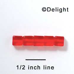 B1001 - 6 mm Resin Cube Bead - Red (12 per package)