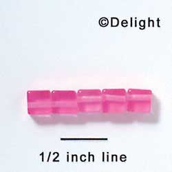 B1002 - 6 mm Resin Cube Bead - Hot Pink (12 per package)