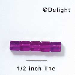 B1006 - 6 mm Resin Cube Bead - Purple (12 per package)