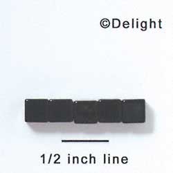 B1008 - 6 mm Resin Cube Bead - Black (12 per package)