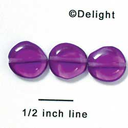 B1019 - 4.5 x 12 mm Resin Oval Beads - Purple (12 per package)