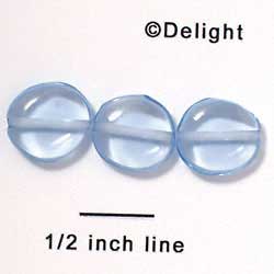 B1020 - 4.5 x 12 mm Resin Oval Beads - Blue (12 per package)