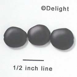 B1024 - 4.5 x 12 mm Resin Oval Beads - Matte Black (12 per package)