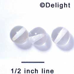 B1062 - 10 mm Resin Round Beads - Clear Crystal (12 per package)