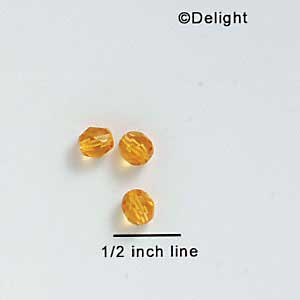 B2256 tlf - 6mm Fire Polished Czech Glass Beads - Yellow (25 per package.)