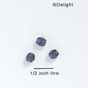 B2259 tlf - 6mm Fire Polished Czech Glass Beads - Navy (25 per package.)