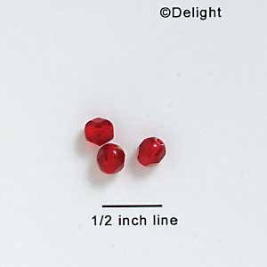 B2261 tlf - 6mm Fire Polished Czech Glass Beads - Maroon (25 per package.)