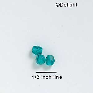 B2262 tlf - 6mm Fire Polished Czech Glass Beads - Teal (25 per package.)