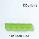 B1005 - 6 mm Resin Cube Bead - Lime Green (12 per package)