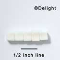 B1009 - 6 mm Resin Cube Bead - White (12 per package)