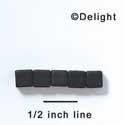 B1011 - 6 mm Resin Cube Bead - Matte Black (12 per package)