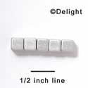 B1013 - 6 mm Resin Cube Bead - Matte Silver (12 per package)