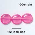 B1015 - 4.5 x 12 mm Resin Oval Beads - Hot Pink (12 per package)