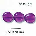 B1019 - 4.5 x 12 mm Resin Oval Beads - Purple (12 per package)