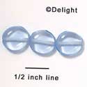 B1020 - 4.5 x 12 mm Resin Oval Beads - Blue (12 per package)
