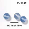 B1059 - 10 mm Resin Round Beads - Blue (12 per package)