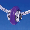 B1188 tlf - Large Spacer - Purple Center - Im. Rhodium Large Hold Beads (6 per package)