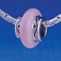 B1189 tlf - Large Spacer - Pink Center - Im. Rhodium Large Hold Beads (6 per package)