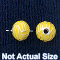 B1437 tlf - 8mm Water Polo Ball - Silver Plated Bead (6 per package)