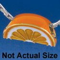B1459 tlf - Large Orange Slice - Gold Plated Large Hole Bead (2 per package)