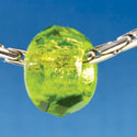 B1500 tlf - 12mm Faceted Peridot - Glass Large Hole Bead (6 per package)