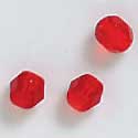 B2254 tlf - 6mm Fire Polished Czech Glass Beads - Red (25 per package.)