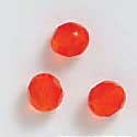 B2255 tlf - 6mm Fire Polished Czech Glass Beads - Orange (25 per package.)