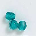 B2262 tlf - 6mm Fire Polished Czech Glass Beads - Teal (25 per package.)