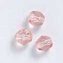 B2264 tlf - 6mm Fire Polished Czech Glass Beads - Pink (25 per package.)