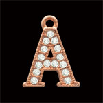 Rose Gold Plated Crystal Capital Initials