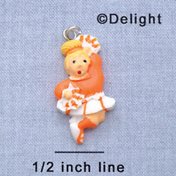 7010 - Cheerleader Orange - Resin Charm (12 per package)