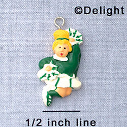 7012 - Cheerleader Green - Resin Charm (12 per package)