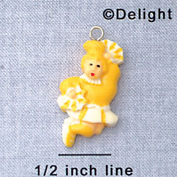 7014 - Cheerleader Yellow - Resin Charm (12 per package)