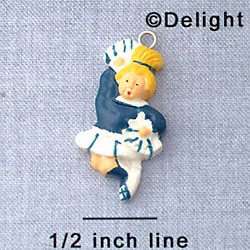 7016 - Cheerleader Blue - Resin Charm (12 per package)