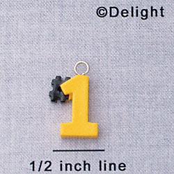 7030 - #1 Yellow - Resin Charm (12 per package)
