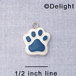 7048 - Paw Blue - Resin Charm (12 per package)