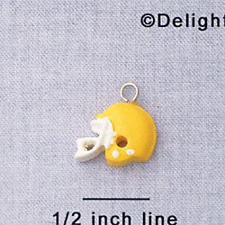 7054 - Football Helmet Yellow - Resin Charm (12 per package)