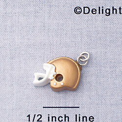 7058 - Football Helmet Gold - Resin Charm (12 per package)