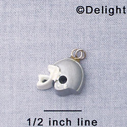 7059* - Football Helmet Silver - Resin Charm (12 per package)