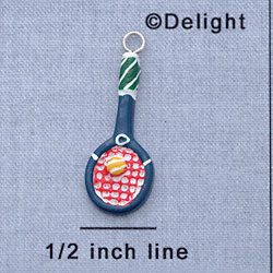 7066 - Tennis Racquet Blue - Resin Charm (12 per package)